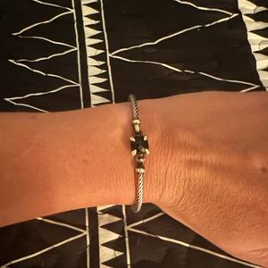 David Yurman Chatelaine Black Onyx bracelet with pave diamonds